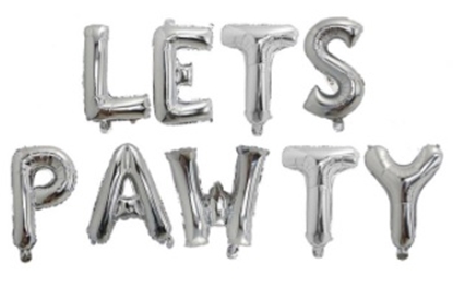 Picture of Lets Pawty Letter Foil Silver